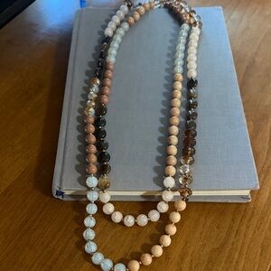 Chic Beaded Necklace with Earthy Tones